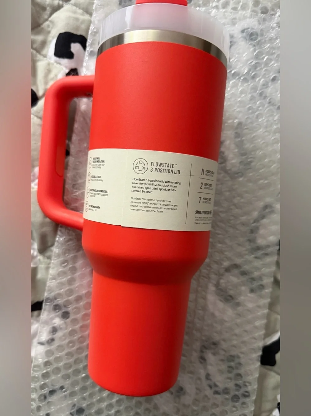 Stanley 40 oz Quencher H20 FlowState Tumbler Tigerlily Plum - NWT 🧡💜 - Picture 2 of 10